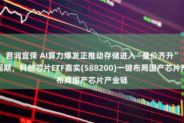 君润宜保 AI算力爆发正推动存储进入“量价齐升”超级周期，科创芯片ETF嘉实(588200)一键布局国产芯片产业链