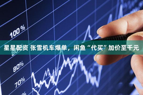 星星配资 张雪机车爆单，闲鱼“代买”加价至千元