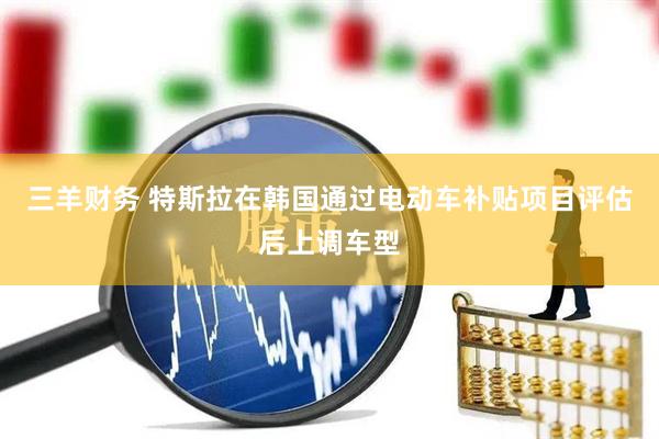 三羊财务 特斯拉在韩国通过电动车补贴项目评估后上调车型